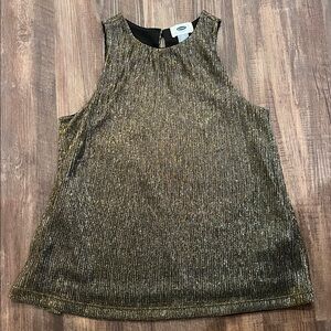 Old Navy Metallic Gold Sleeveless Blouse